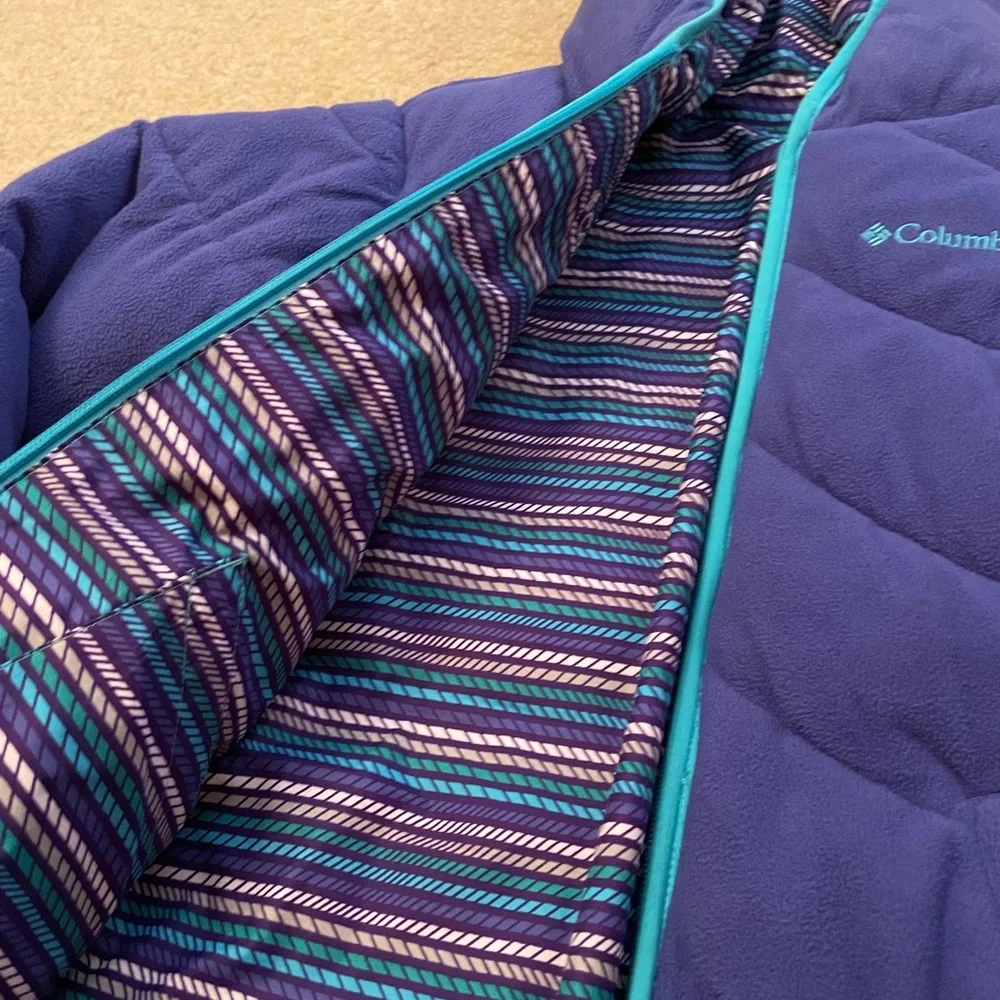Columbia Reversible Kids' Purple/Turquoise Hooded Coat - Picture 5 of 8